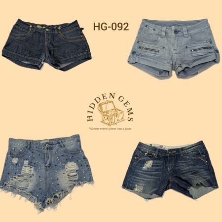 Y2K unique denim shorts (HG-092)