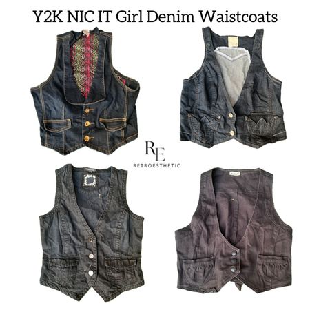 Y2k NIC IT Girl Denim-Westen RE-2792