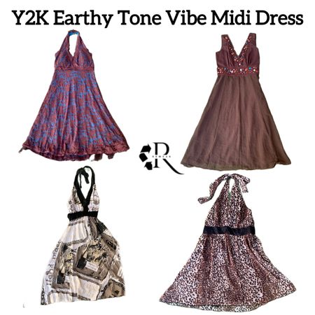 Vestido Midi Y2K em Tom Terroso RW-1584