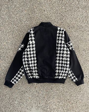 Upcycled Printed Panel Bomber Jacket