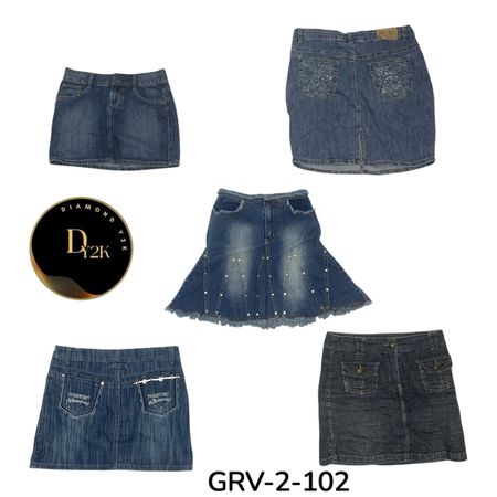 Women’s Denim Mini Skirt – Classic High-Waist Jean Skirt  (GRV-2-102)