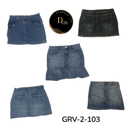 Iconic Denim Mini Skirt – Timeless & Trendy (GRV-2-103)