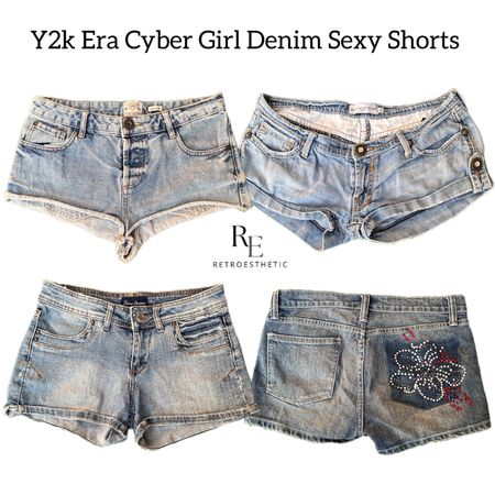 Y2K Era Cyber Girl Denim Sexy Shorts RE-2803