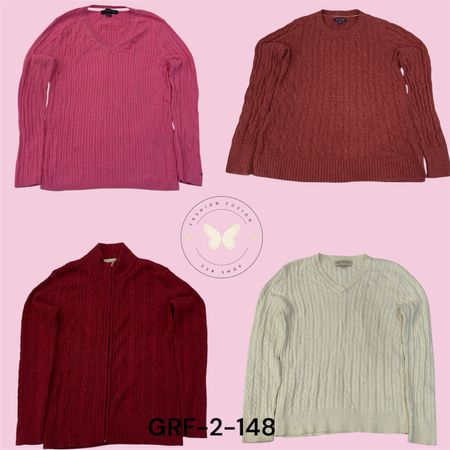 Women’s Classic Cable Knit Sweater – Soft Cozy Winter Pullover  (GRF-2- 148)