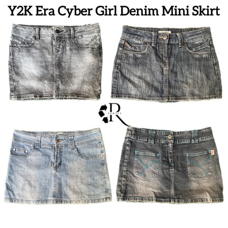 Y2K Girl Era cyber Denim Mini Skirts Rw-1599