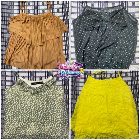 Y2K Vintage Floral & Feminine Top Bundle – Soft Print Mix | VR-227