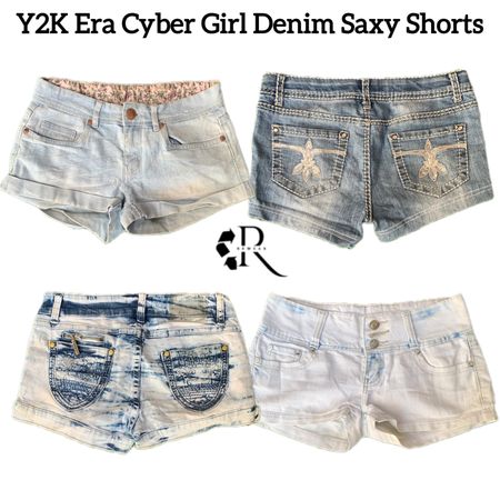 Y2K Girl Era Cyber Denim Sexy Short Rw-1600