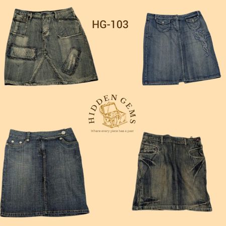 Y2K Unique Denim Midi Skirts (HG-103)