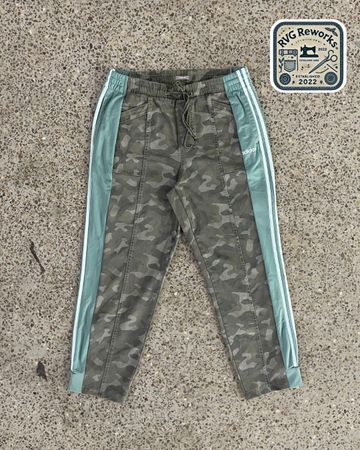 Upcycled Adidas Camo Panel Pants