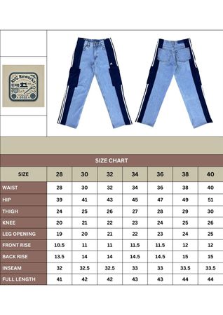 Cargo in denim con pannelli sportivi riciclati