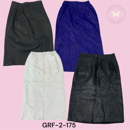 Jupe midi en cuir marron élégante – Coupe en A (GRF-2-175)