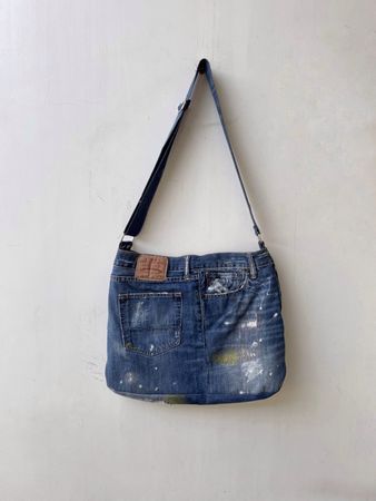 Upcycled LLW Denim Crossbody Bags - Moq 20