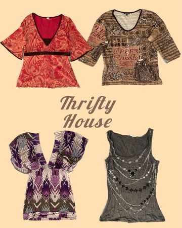 Y2K Meets Boho Chic Tops(TH/226)