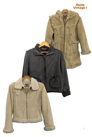 💥 RV2238 Suede Shearling Coats