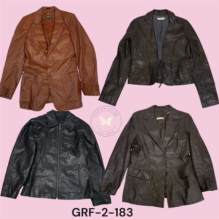 Veste en cuir véritable pour femmes – Design zippé intemporel (GRF-2-183)