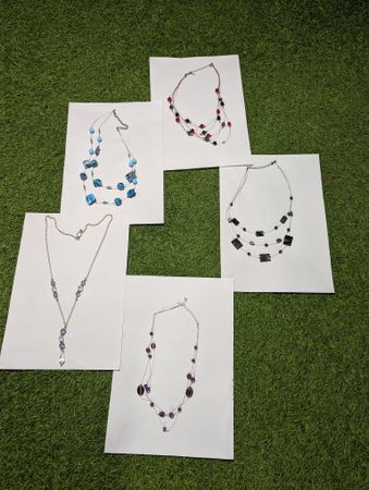 (FV-935) Crystal Luxe Multi-Layer Necklace Set