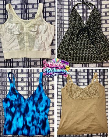 Vintage Baby Doll & Feminine Cami Top Bundle – Soft Y2K Mix | VR-229