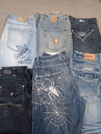 HD1369 Men Baggy Hiphop Jeans