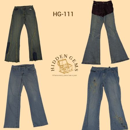 Y2K Unique Bootcut Jeans (HG-111)