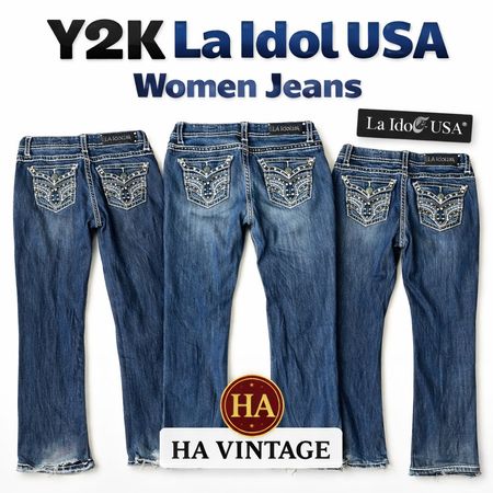 Y2K La Idol Embellished Bootcut Jeans