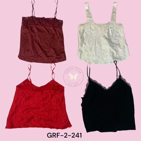 Canottiera di seta con stampa tropicale – Top con scollo a V – Essenziale per il guardaroba estivo (GRF-2-241)