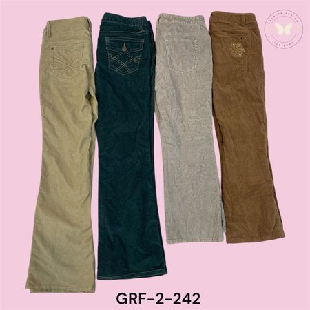 Courday Men’s Slim Fit Corduroy Pants – Stretch Cotton, Khaki Casual Trousers  (GRF-2-242)