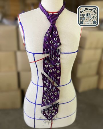 Upcycled Embellished Tie