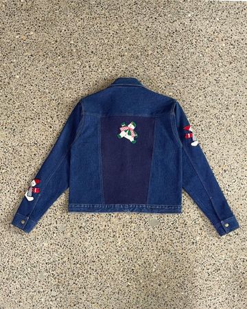 Upcycled Applique Denim Jacket