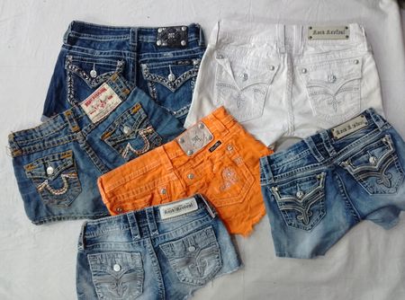 CR6701 Upcycled Y2K Mix Brand Shorts