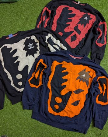 Pull en patchwork Adidas recyclé