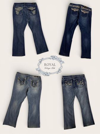 Y2K Chick Crush Flared Jeans Embroidered