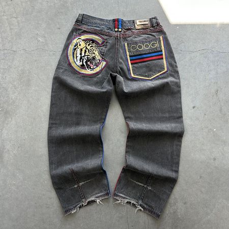 Jeans mixtes de broderie japonaise et de hip hop