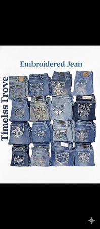 Y2k Embroidered jeans