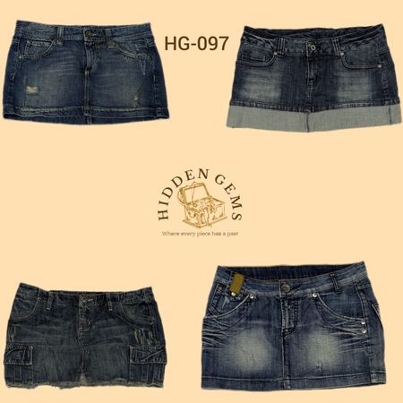 Y2K IT girl era denim mini skirts (HG-097)