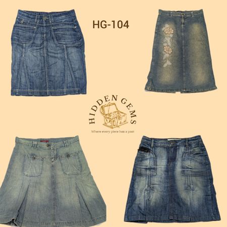 Y2K Unique Denim Midi Skirts (HG-104)