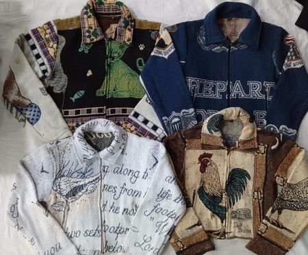 CR6721 Upcycled Tapestry Jackets