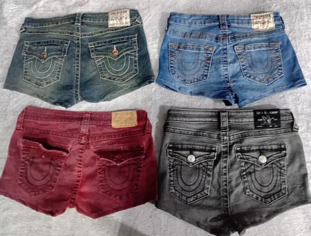 CR6722 Upcycled True Religion Shorts