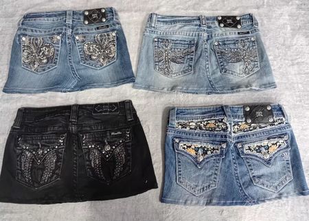 CR6723 Upcycled Miss Me Skirts