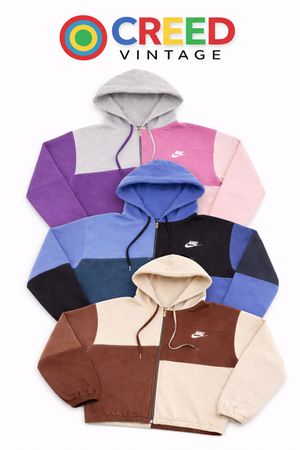 CR1352  Upcycled Colorblock Street Zip Hoodie