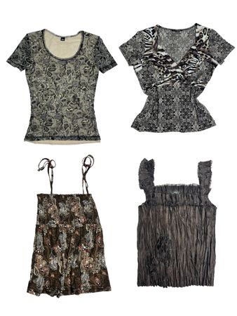 Y2K Earthy Tone Tops: TT-156