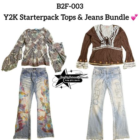 Y2K Starterpack Tops & Jeans Bundle (B2F-003)