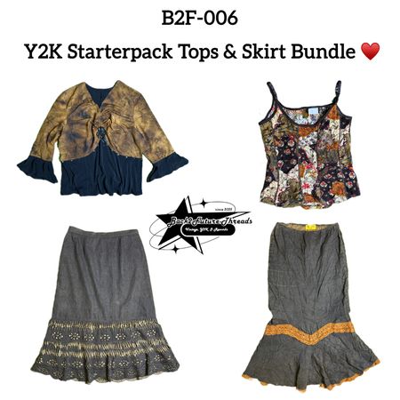 Y2K Starterpack Tops & Skirt Bundle ♥️ (B2F-006)