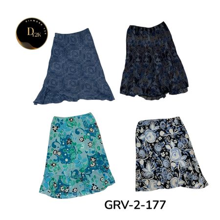 Women’s Brown Printed Poly Skirt – Trendy Vibes (GRV-2-177)