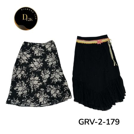 Black Cotton Skirt – Classic Everyday Essential (GRV-2-179)