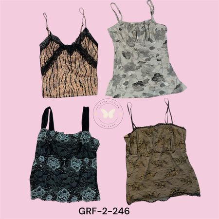 Floral Print Spaghetti Strap Cami Top (GRF-2-246)