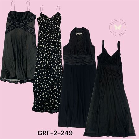 Women’s Black Printed Poly Dress – Timeless Style  (GRF-2-249)