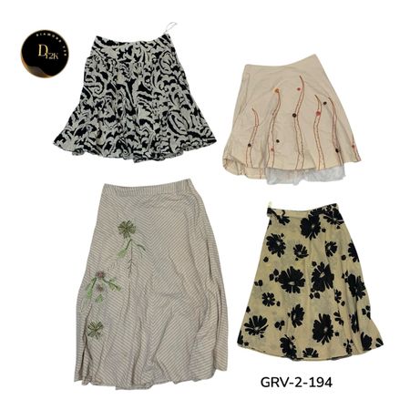 Classic Y2K Cotton Mix Skirt – Easy Fit, Daily Wear (GRV-2-194)