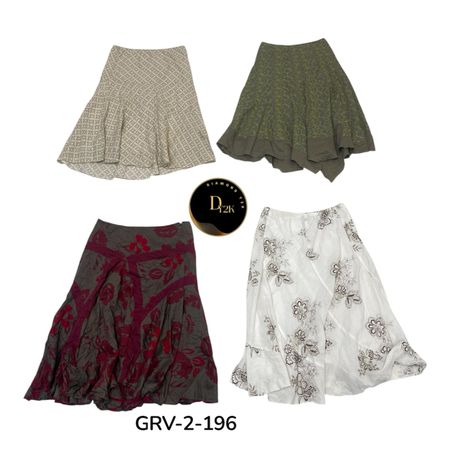 Early 2000s Y2K Cotton Skirt – Soft Fabric, Flirty Look (GRV-2-196)