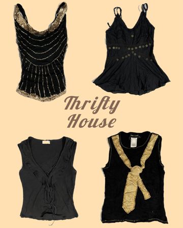 Goth Glam Y2k Black Tops(TH/236)