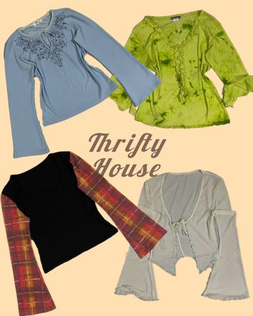 Bell Sleeve Baddie Y2k Tops(TH/237)